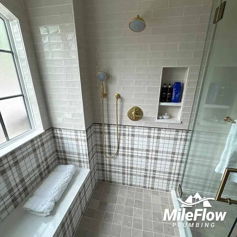 Restored bathroom plumbing finished by MileFlow Plumbing in Aurora, CO